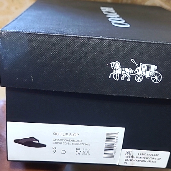 COACH MEN BLACK SLIDE size 9 - Picture 5 of 5